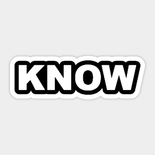 KNOW TYPOGRAPHY TEXT WORD Sticker